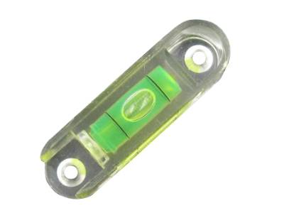 Screw on cylindrical bubble level vial